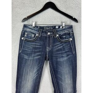 Miss Me Jeans Womens 29 Boot Cut Peace Sign Embroidered Back Pockets JP5143B2